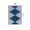 World Rug Gallery Bohemian Stripe Diamond Reversible Recycled Plastic 3' X 5' Navy Outdoor Rug 6071NAVY3X5 - alternate 4